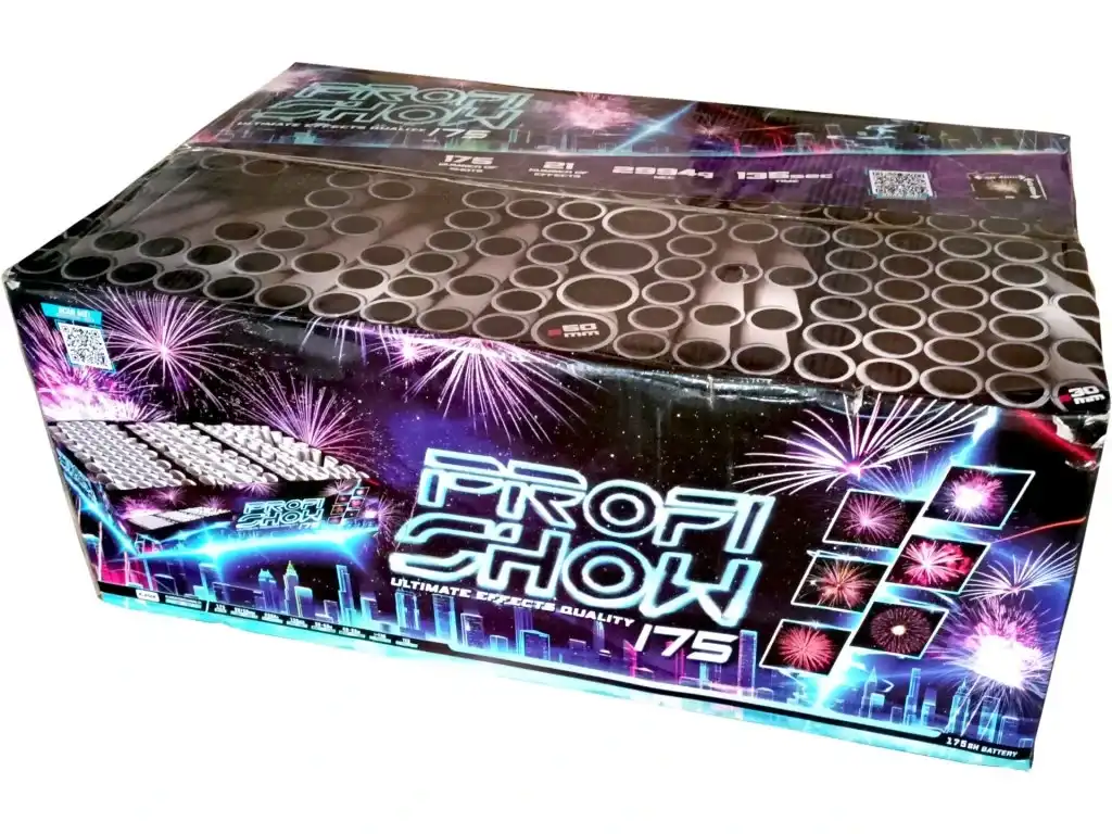 Large firework battery with multiple shots